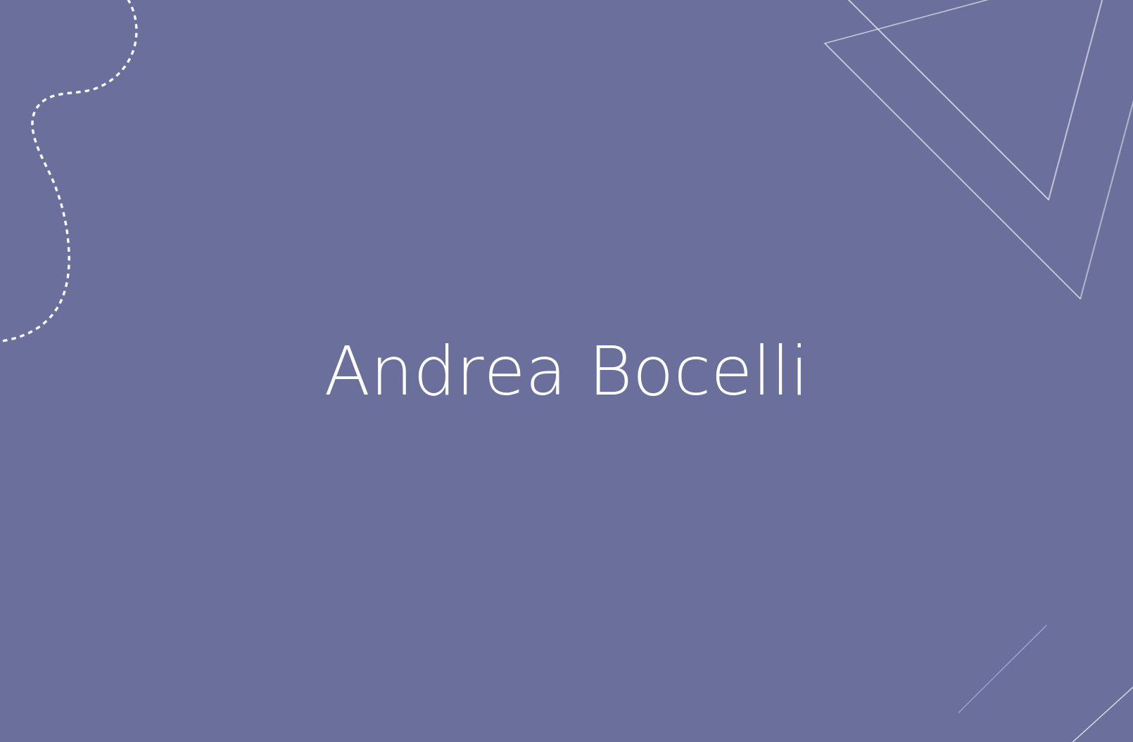 Biografía de Andrea Bocelli