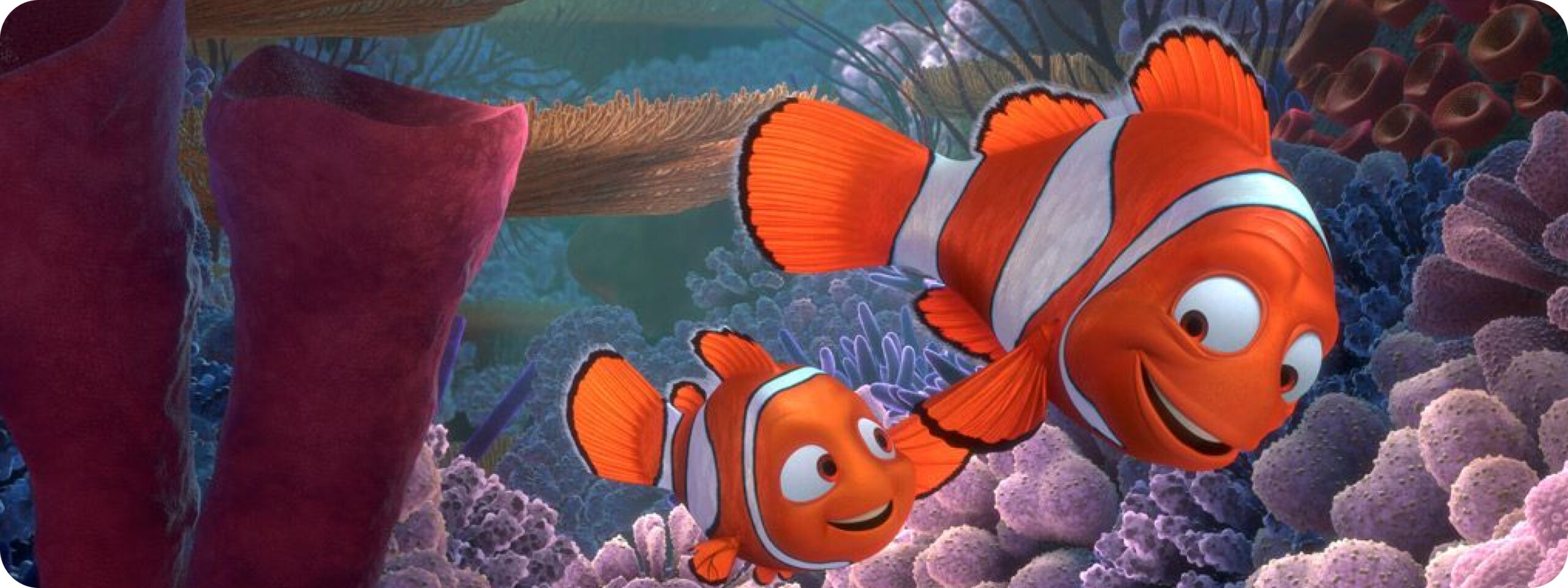 Personaje de Nemo en un arrecife 